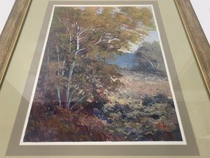 lot 250 image: Fraemd Signed Original Impressionist Landscape Painting - J.A. Johnson (Possibly Y.A. Johnson)