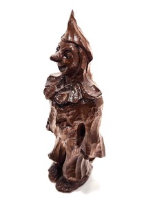 lot 184 image: Signed Vintage 1950s Folk Art Carved Wood Figure
