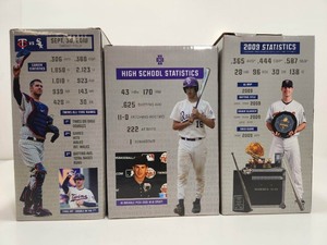 lot 211 image: Group of 3 JOE MAUER Minnesota Twins Bobblehead Figures
