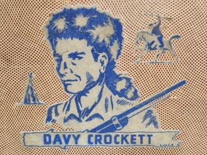 lot 308 image: Awesome Vintage 1950s-60s DAVY CROCKETT Travel Case 