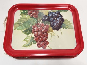 lot 281 image: Large Lot of Mid Century Metal Serving Trays