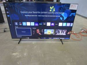 lot 977 image: Samsung - 65 Class 8000 Series LED 4K UHD Smart Tizen TV ModelUN65AU8000FXZA (CUT BOTTOM LEFT OF SCREEN)