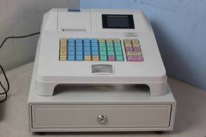 lot 51 image: RETURN - Electronic Cash Register Pos System 71-60 48 Keys Restaurant Bar Retail Drawer 48 Keys Electronic Cash Register with Flat Keyboard and Thermal Printer,Multifunctional Cash Register Easy to Use