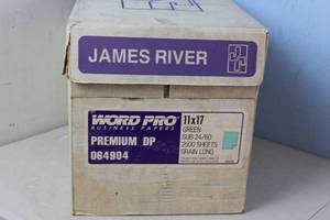 lot 56 image: 1 Case (5 Reams) James River Word Pro 11 X 17 Green 2,500 Sheets 064904
