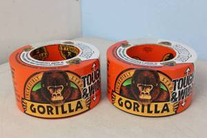 lot 109 image: 2 Rolls Gorilla 2.88 In. X 25 Yd. Tough & Wide Heavy-duty Duct Tape, White