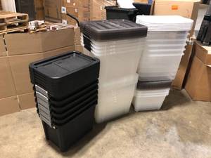 Lot of Assorted Plastic Storage Bins Customer Returns See Pictures