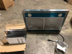 SNDOAS Range Hood 30 inches,Stainless Steel Wall Mount Range Hood,Vent Hood 30 inch wTouch Control,DuctedDuctless Convertible,Chimney-Style Over Stove Vent Hood,Kitchen Hood,Baffle Filters Customer Returns See Pictures