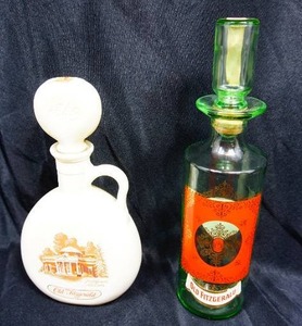 lot 9 image: (2) Liqueur Decanters
