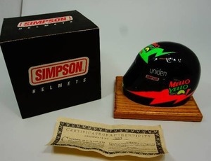 lot 18 image: Simpson Mini Helmet NASCAR Kyle Petty #42 Mello Yello