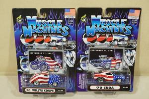 lot 40 image: 2 Muscle Machines Die Cast Cars - 911 - Willys, Cuda
