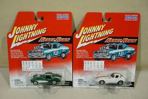 lot 51 image: 2 Johnny Lightning Die Cast Cars - Rebel Rods - Corvette