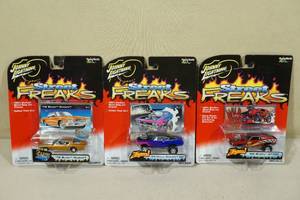lot 57 image: 3 Johnny Lightning Die Cast Street Freaks - Shelby, Riviera, Chevelle