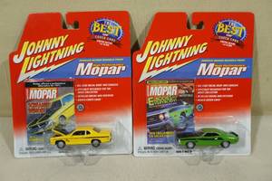lot 62 image: 2 Johnny Lightning Die Cast Mopar - Demon, Challenger