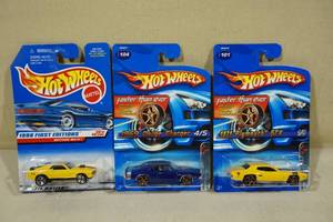 lot 63 image: 3 Hot Wheels Cars - Mustang, Charger, GTX