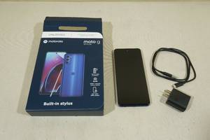 lot 129 image: Motorola Moto G Stylus Blue Phone