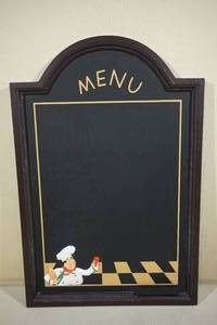 lot 137 image: Chalk Board Chef Menu Board