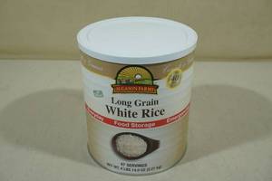 lot 163 image: Augason Farms Long Frain White Rice  Emergency Food