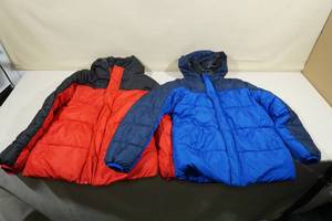 lot 195 image: 2 Wonder Nation Kids Jackets -Size Large 10-12, Blue & Red