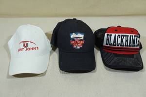 lot 232 image: Twins, Blackhawks and St Johns Caps