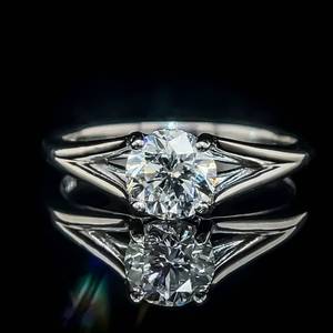 1.00 Carat Round Brilliant Cut Diamond Solitaire Ring in 14k White Gold, SI2-D ( White as possible) $11,900 Retail VIDEO