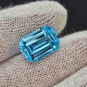 15.83 Carat Natural Swiss Blue Topaz Gemstone VIDEO