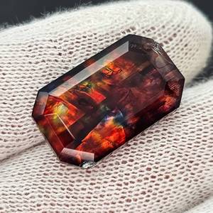 RARE 25.50 Ct Natural Ammolite Loose Gemstone Opal-Like Organic Doublet Rare Gemstone