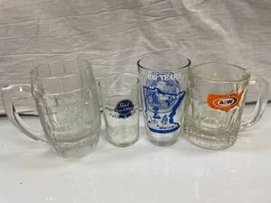 VINTAGE GLASS MUGS AND CUPS
