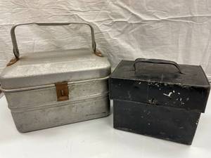 VINTAGE METAL BOXES.