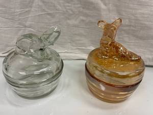 SET OF TWO VINTAGE CARIVAL MARIGOLD...