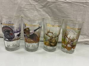 SET OF 4 WILDLIFE BUDWEISER GLASSES...