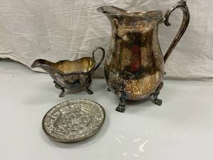VINTAGE SILVERPLATED PITCHER, CREAM...