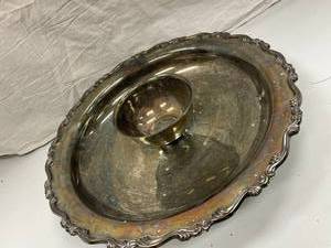 SILVERPLATES SERVING TRAY AND DIP T...