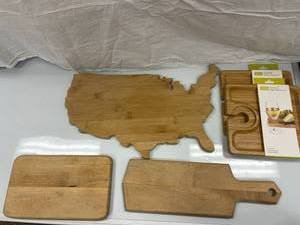 WOOD CUTTING BOARDS, SNACK TRAY...