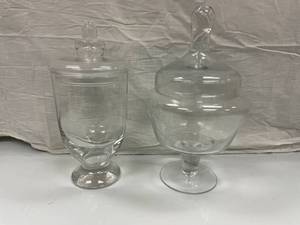 VINTAGE GLASS APOTHECARY JARS...