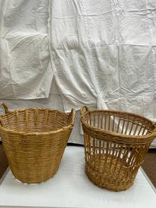 PRIMITIVE LARGE LAUNDRY BASKETS...