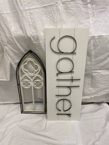 GATHER SIGN WITH WALL ART...