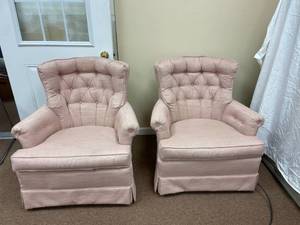 TWO PINK CHAIR SHORT ENOUGH YOUR GR...