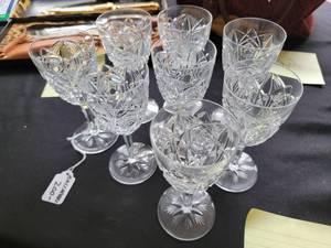 8 Baccarat Glasses.
