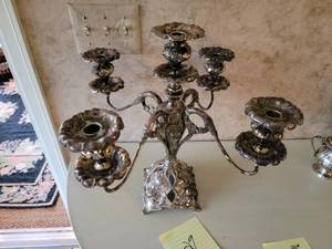 Antique 4 Branch 5 candle Candelabra.