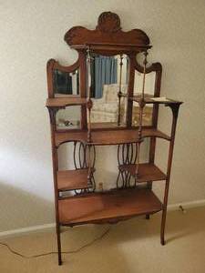 Art Nouveau Mirrored Shelf.