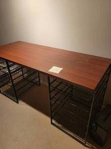 Elfa Desk with pull out wire drawers.