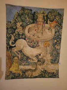 French Wall Tapestry. The Hunt of the Unicorn.