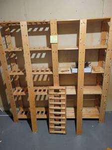 A large wood Wine Rack.