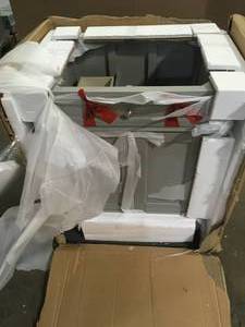 lot 13 image: James Martin 650-V30-UGR-3CAR Brittany 30 Inch Single Vanity in Urban Gray vanity Only Customer Returns See Pictures
