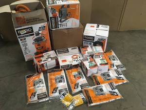 lot 20 image: Lot of Ridgid Power Tools and Hardware Various Models and Conditions Customer Returns See Pictures