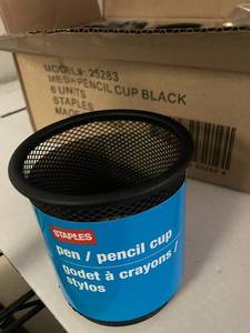 Black Mesh Pencil Cups
