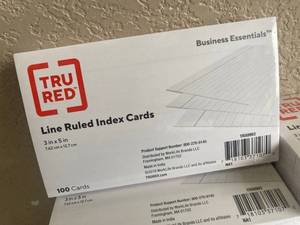 Lined Index Cards