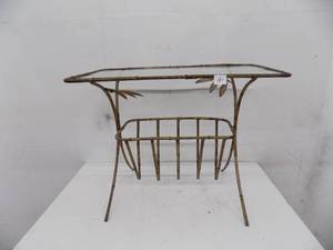 Metal Coffee Table with glass top