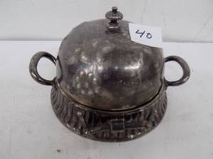 Butterdish with Knife Holder