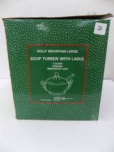 Soup Tureen with Ladle  Holly Mountain Lodge